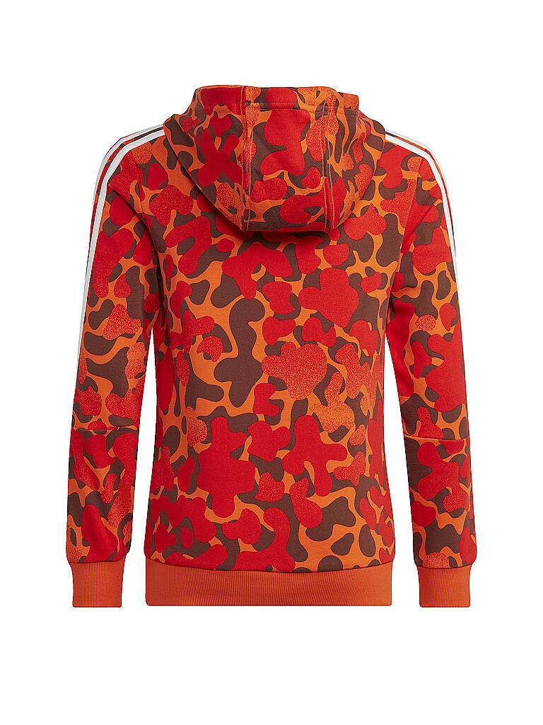 ADIDAS Jungen Kapuzensweater Future Icons 3 Streifen Graphic orange